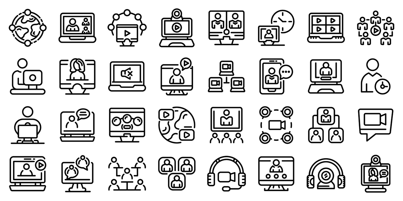 video and meeting icons